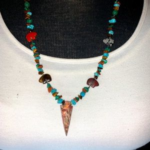 Native American Arrowhead/Turquoise Necklace